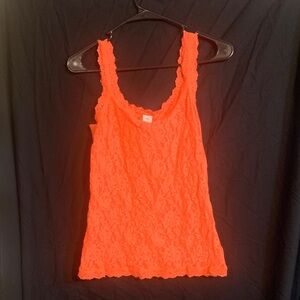 Hanky Panky Bright Orange Lace Camisole